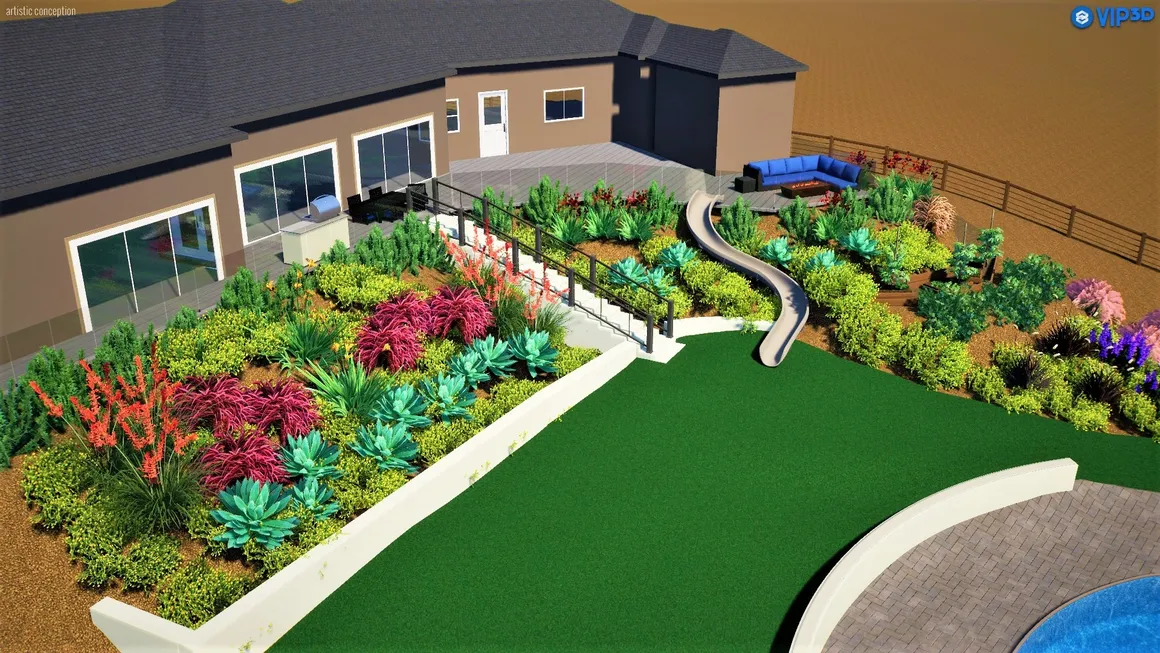 3D Landscape Design San Diego CA _ Design Biophilic 3D Design and Living WallsG3P16